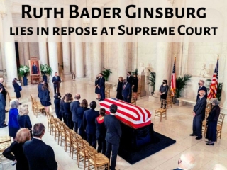 Ruth Bader Ginsburg lies in repose at Supreme Court