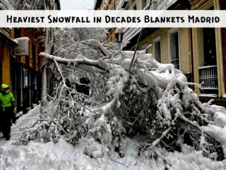 Heaviest snowfall in decades blankets Madrid