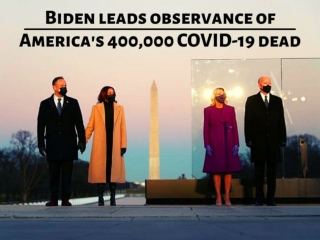  Biden leads observance of America's 400,000 COVID-19 dead