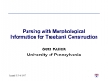 Parsing with Morphological Information for Treebank Construction