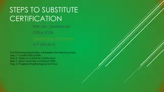 Substitute Certification Application Process Overview