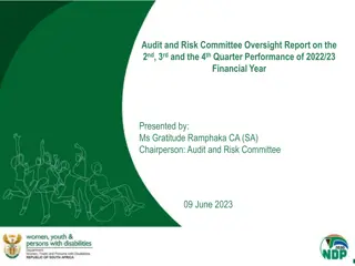 Audit and Risk Committee Oversight Report on 2022/23 Financial Year Performance