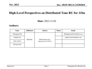 High-Level Perspectives on Distributed Tone RU for Wi-Fi 6GHz Spectrum Efficiency