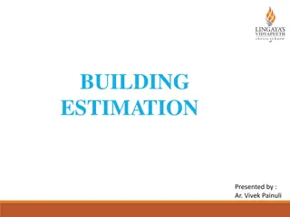 Building Estimation Overview and Methods