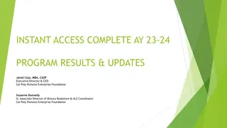 Instant Access Complete Program Results & Updates Fall 2023 - Spring 2024
