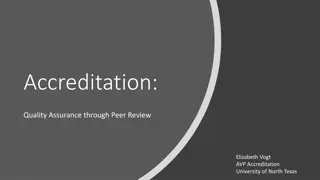 Accreditation and Quality Assurance in Higher Education