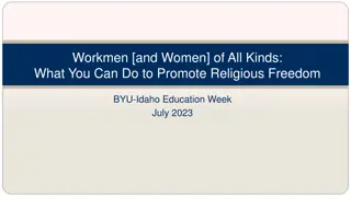 Empowering Individuals to Promote Religious Freedom