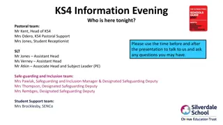 Silverdale School KS4 Information Evening Overview