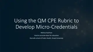 Developing Micro-Credentials: A QM CPE Rubric Evaluation