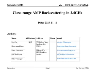 Close-Range AMP Backscattering in 2.4GHz for IoT Applications