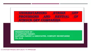 Understanding Provisions for Struck Off Companies and Revival Process