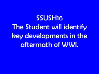 Key Developments in the Aftermath of WWI and Post-War Trends