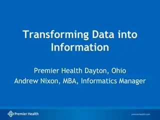 1. Transforming Healthcare Through Data: Premier Health Case Study
2. Premier Health, the largest health system in south