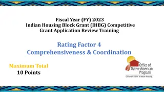 Indian Housing Block Grant Application Coordination & Climate Resilience Points Overview