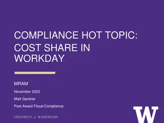 Post-Award Fiscal Compliance on Cost Share in Workday: Updates and Procedures