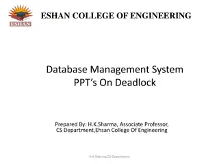 Deadlock Prevention and Concurrency Control in Database Management Systems