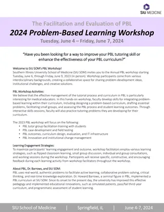 Enhancing PBL Skills: SIU SOM's Problem-Based Learning Workshop 2024