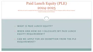 Paid Lunch Equity (PLE) Requirements for School Year 2024-2025