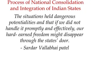 National Consolidation and Integration of Indian States Post-Independence