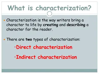 Understanding Characterization in Writing