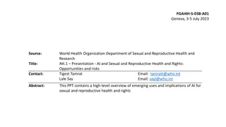 AI and Sexual Reproductive Health: Opportunities and Risks