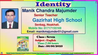 Exploring the Unit on 'A Dream School' with Senior Teacher Manik Chandra Majumder