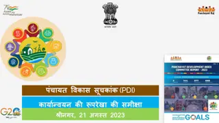 Review of Panchayat Development Index Implementation in Srinagar, August 21, 2023