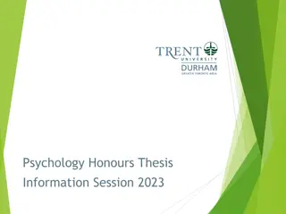 Psychology Honours Thesis Information Session 2023