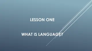 Diverse Definitions and Perspectives on Language