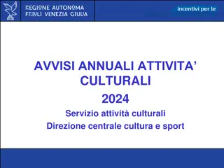 Cultural Activities Announcements 2024 for Gorizia Capital of Culture 2025