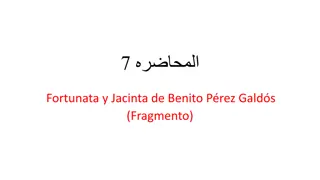Realismo y Novelas de Benito Pérez Galdós