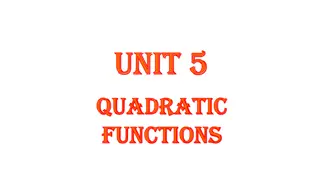 Quadratic Equations and Functions Practice & Solutions