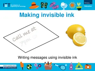 Fun with Lemon Juice: Writing Secret Messages with Invisible Ink