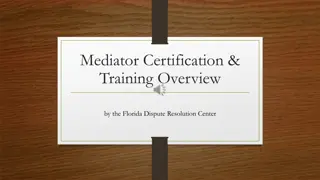 Florida Mediator Certification & Training Overview