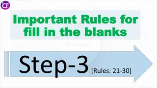 Important Rules for Fill in the Blanks - Step-3