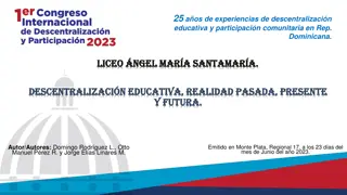 Descentralización Educativa y Participación Comunitaria en República Dominicana