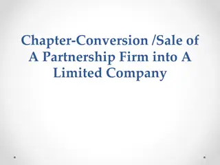 Conversion/Sale of Partnership Firm into a Limited Company: Methods and Considerations