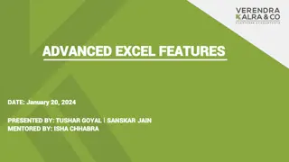 Advanced Excel Features Overview and Practical Understanding