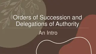 Understanding Orders of Succession and Delegations of Authority