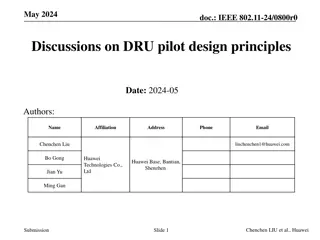 Discussions on DRU Pilot Design Principles in IEEE 802.11-24/0800r0 Document