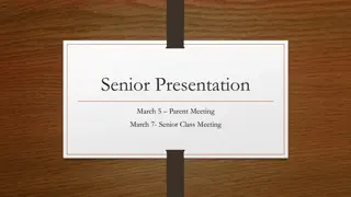 Senior Class Updates and Important Dates