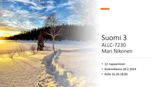 Finnish Language Class Updates and Homework Information