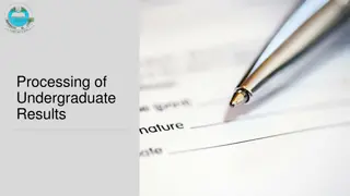 Undergraduate Results Processing Guidelines