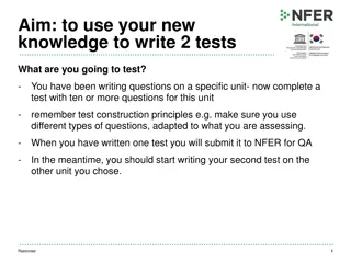 Test Construction Process for Two Units in Education Development