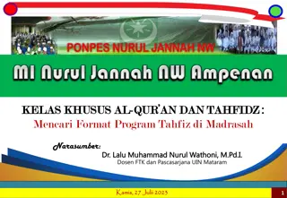 Program Tahfiz in Madrasah: Integrating Quran and Tahfidz