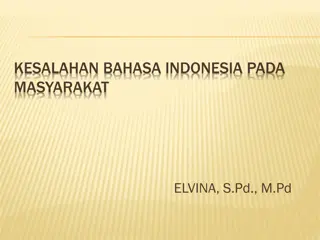 Common Language Errors in Indonesian Society