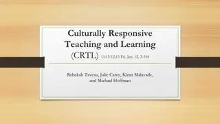Culturally Responsive Teaching and Learning Workshop Details