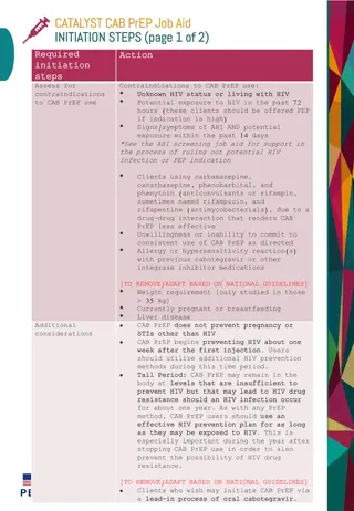 Initiating CAB PrEP: Steps and Counseling Messages