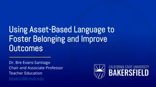 Embracing Asset-Based Language for Fostering Belonging and Academic Success