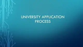 University Application Process Guidance